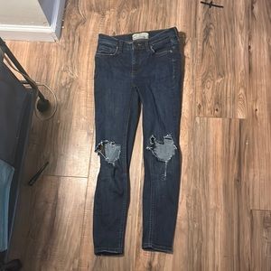 Free people ripped skinny jeans